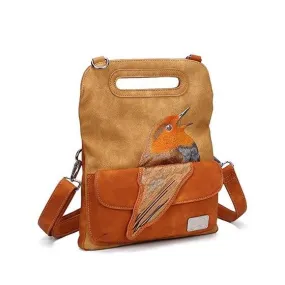  Hi-Di-Hi hand-/schoudertas clutch Robin cognac oranje