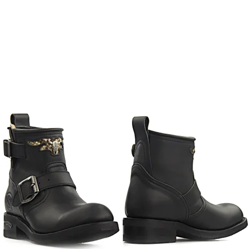 Sendra 12620 bikerboots Carol Pull Oil zwart