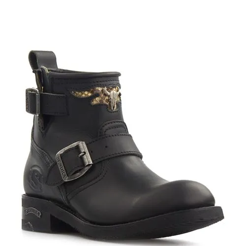 Sendra 12620 bikerboots Carol Pull Oil zwart