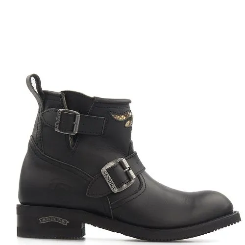 Sendra 12620 bikerboots Carol Pull Oil zwart