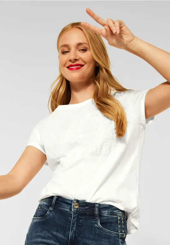 STREET ONE TSHIRT MET PAILLETTEN